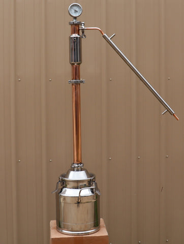 3 Gallon Stainless Still with 2" Copper and Stainless Reflux Column