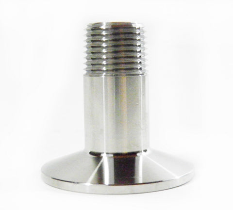 1.5" Tri Clamp to 1/2" Male NPT Adapter, 304 Stainless Steel