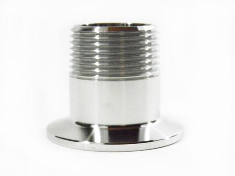 1.5" Tri Clamp to 1.5" Male NPT Adapter, 304,Stainless Steel NPT Adapter