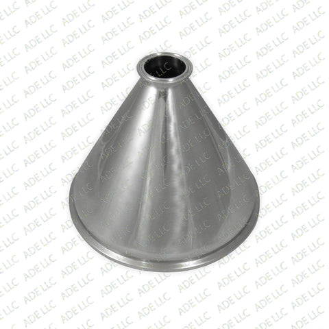 12" x 2" Tri Clamp, Tri Clover, Sanitary Concentric Reducer, 304 SS