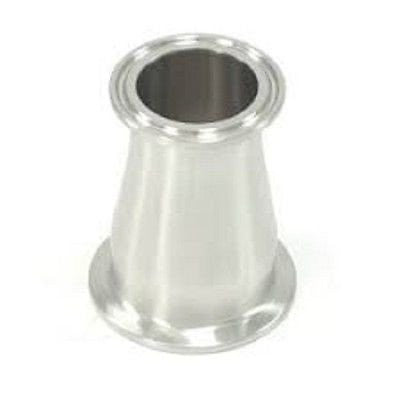 2" to 1.5"  Tri Clamp, Tri Clover, Sanitary, Concentric Reducer, 304 Stainless Steel