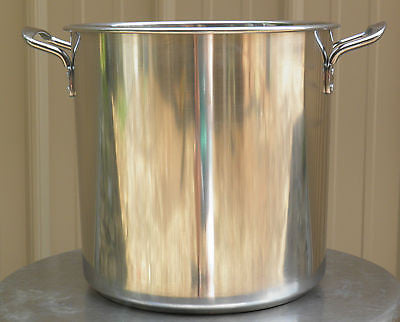 Stainless Steel Brew Kettle Stock Pot with Lid 30 qt for Brewing and Distilling