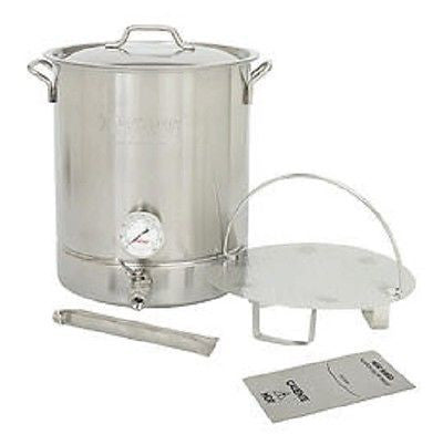 8 Gallon Brew Kettle Fermenter, Mash Cooker, 6 Pieces