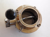 3" Tri Clamp, Tri Clover, Sanitary, Butterfly Valve with Pull Handle, Brewing