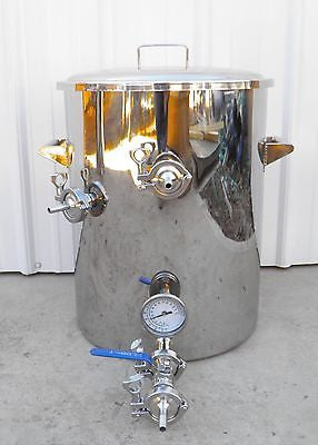 15 Gallon Hot Liquor Tank with Thermowell and HERMS Coil