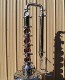 4 Bubble Plate Copper & Stainless Moonshine Still Column Vodka E-85 Ethanol