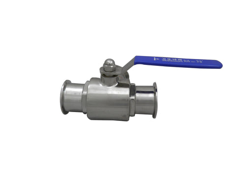 2.5" Tri Clamp with Three Way Ball Valve, Stainless steel 304