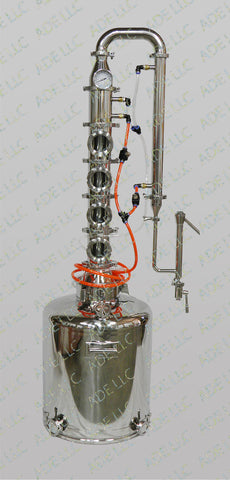 26 Gal. Moonshine Still with 4" Stainless Bubble Plate w/ Cooling kit