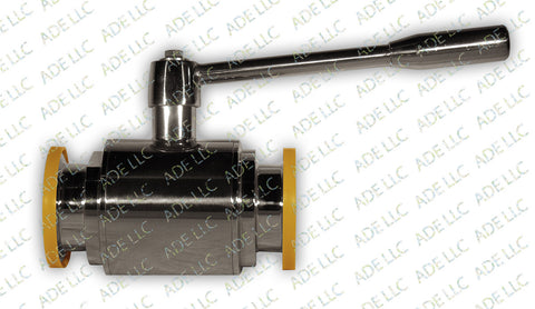 2" Ball Valve with 2" Tri Clamp Ferrules, Stainless Steel 304