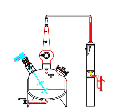 100 Gallon Jacketed, Steam Heated, Pro Series Pot Still