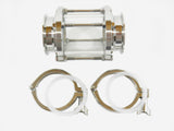 3" Borosilicate Tri Clamp Sight Glass with Gaskets and Tri Clamps