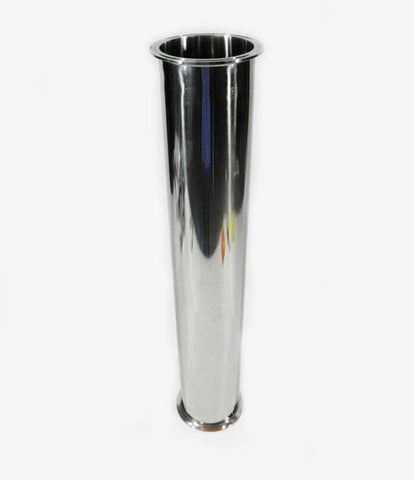4" x 24" Sanitary, 304 Stainless Steel, Tri Clamp Spool, BHO Extractor Column