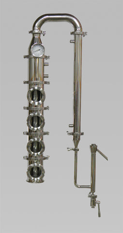 4" Stainless Bubble Plate Column
