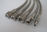 3' by 1/2" SAE FJIC PTFE Lined Braided SS304 Hose for Closed Loop Extractors