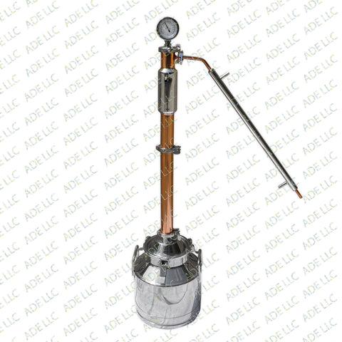 5 Gallon Stainless Still with 2" Copper and Stainless Reflux Column