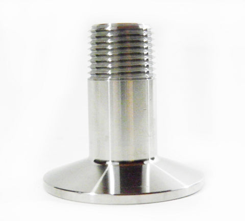 2" Tri Clamp to 1/2" Male NPT Adapter, 304 Stainless Steel