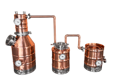 5 Gallon Copper And Stainless Steel Highlander Series Still With 3 Gallon Thumper
