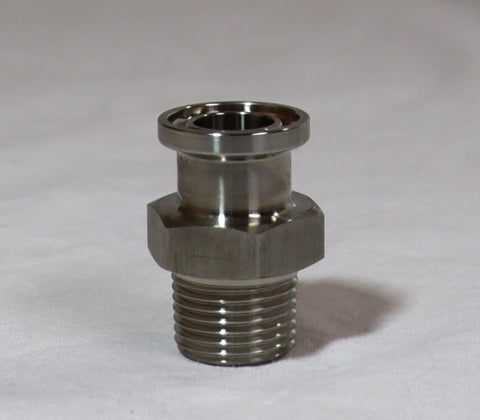1/2" Tri Clamp to 1/2" Male NPT Adapter, 304 Stainless Steel