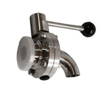 1.5" Tri Clamp Stainless Steel Butterfly Drain Valve