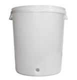 Eight Gallon Plastic Fermenter Bucket With Lid, Airlock, Thermometer, And Spigot