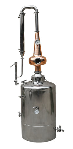 53 Gallon Still with Copper Scotch Style  Whiskey Helmet