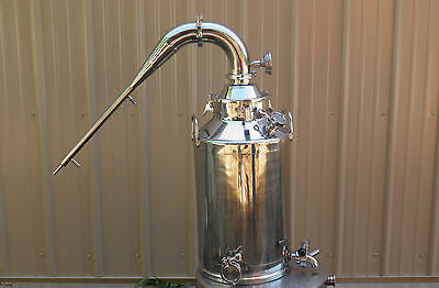 13 Gallon Stainless Still with 3" Stainless Whiskey Column