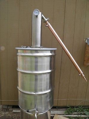 55 Gallon Moonshine Still, Whiskey Still, Ethanol, Heavy Duty Stainless Steel