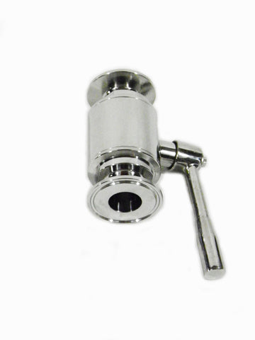 1.5" Tri Clamp to 1" Bore, Sanitary Ball Valve, Stainless Steel 304