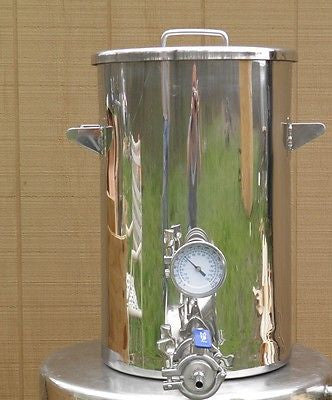 9.2 Gallon Hot Liquor Tank, Thermometer, Home Brewing, Stainless Steel