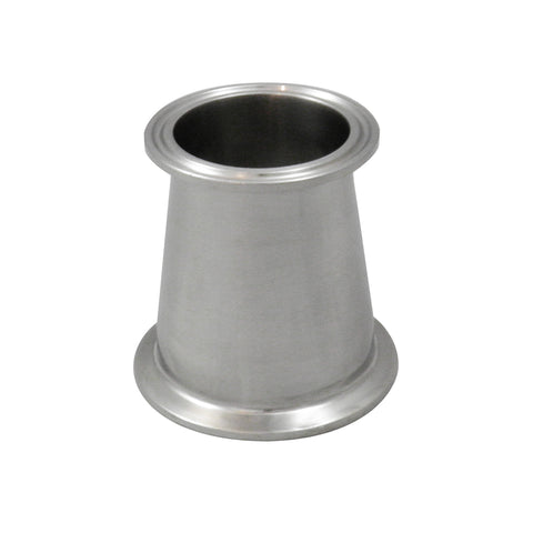 2.5" to 2" Tri Clamp, Tri Clover, Sanitary, Concentric Reducer, Stainless Steel 304