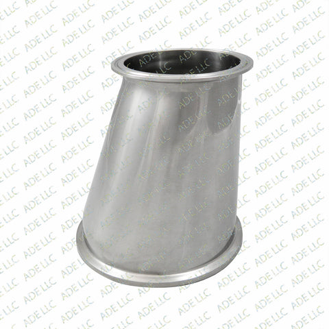 Sanitary, Stainless 6" x 4" Tri Clamp Eccentric Reducer Part, Fitting