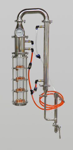 4" Borosilicate Glass Column, 4 Plate With Cooling Kit
