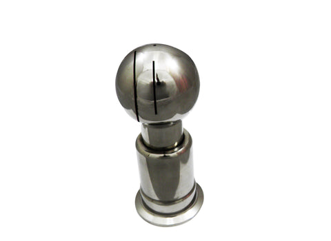 Rotating CIP Spray Ball with a 2" Tri Clamp End and 2.5" Ball
