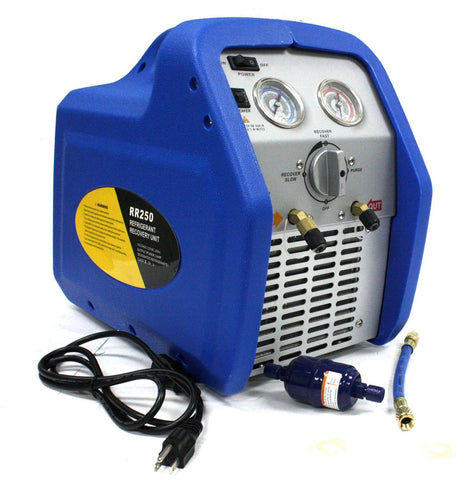 RR250 Portable AC Refrigerant Recovery Machine 3/4 HP 4 R410A HVAC