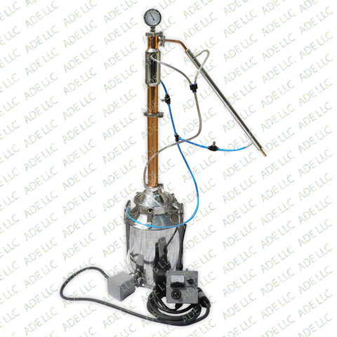 8 Gallon Stainless Still with 2" Copper & Stainless Reflux Column, Cooling Kit & 5500 Controller
