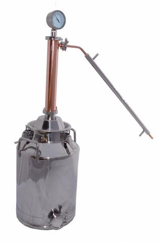 8 Gallon Moonshine Still with 2" Copper and Stainless Whiskey Column